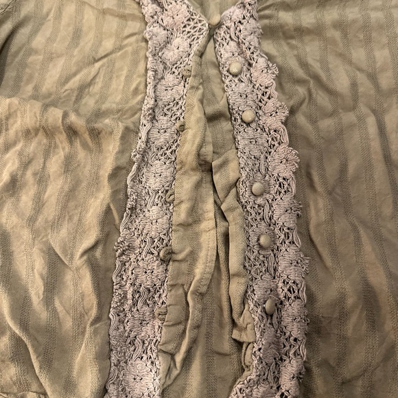 French Laundry Taupe Blouse with Lace Detail - Picture 5 of 13